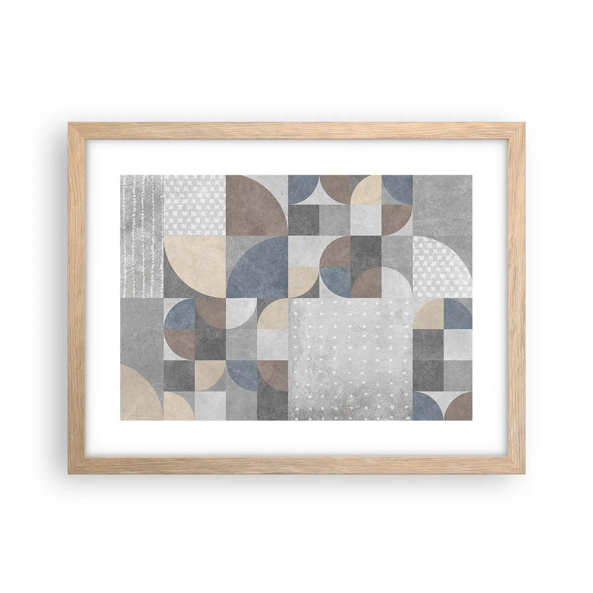 Poster in einem Rahmen aus heller Eiche - Keramische Fantasie - 40x30 cm