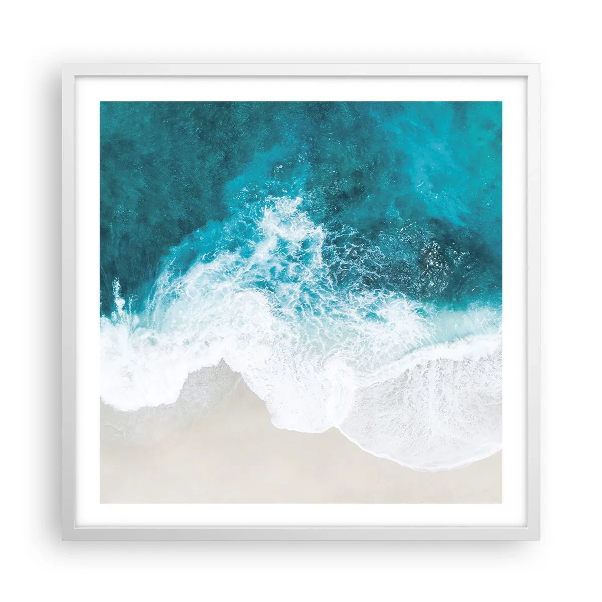 Poster in einem weißen Rahmen - Natürliche Liebkosung - 60x60 cm