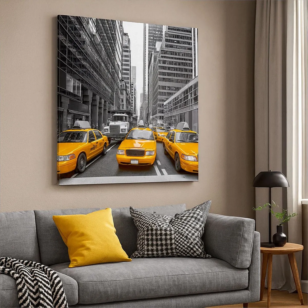 Bild auf Leinwand - Leinwandbild - Wir färben die Stadt - 30x30 cm