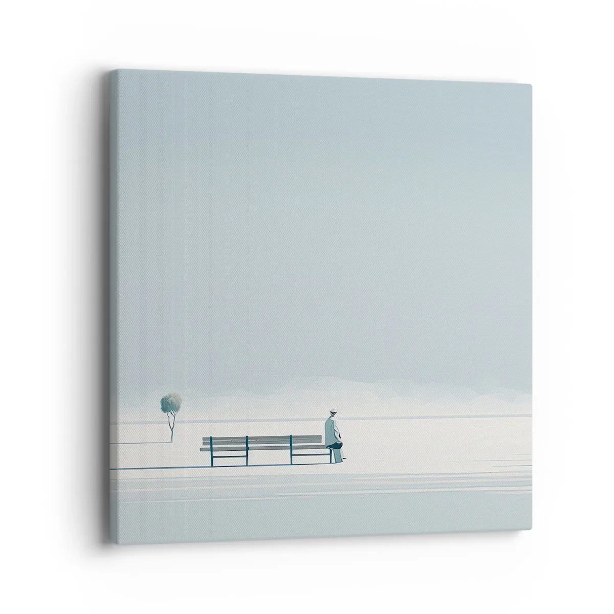 Bild auf Leinwand - Leinwandbild - Ja, ich warte. - 40x40 cm