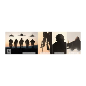 Fototapeten Muster Selbstklebend Deluxe Sticker - Willkommen in unserer Welt - Militär, Armee, Soldaten - 100x30 cm