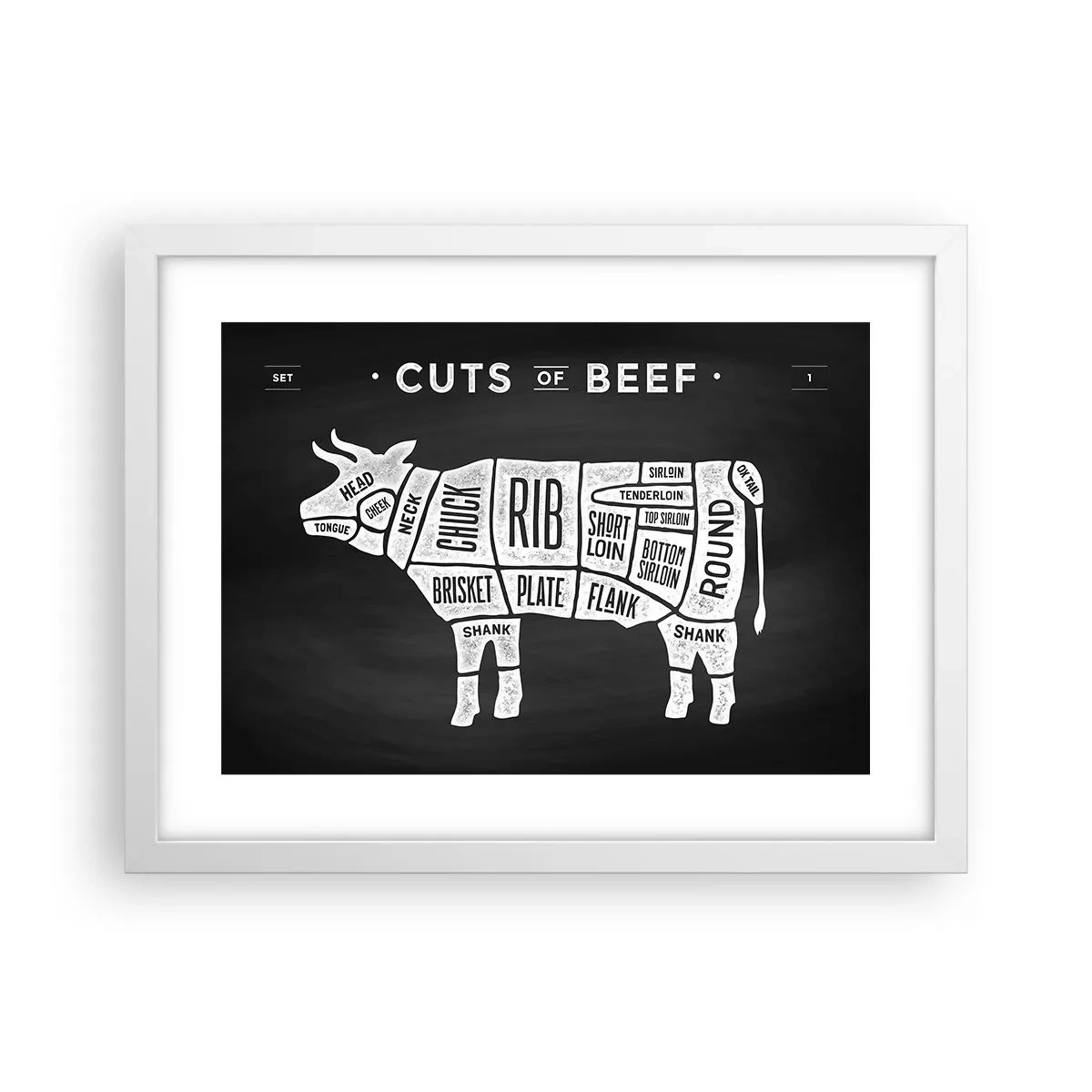 Poster in einem weißen Rahmen - Metzger Grundierung - 40x30 cm