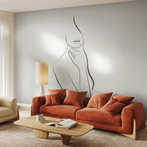 Selbstklebende Fototapete Deluxe Sticker - Eine Welle der Melancholie - Abstraktion, Frauenkörper, Grafik - 100x70 cm