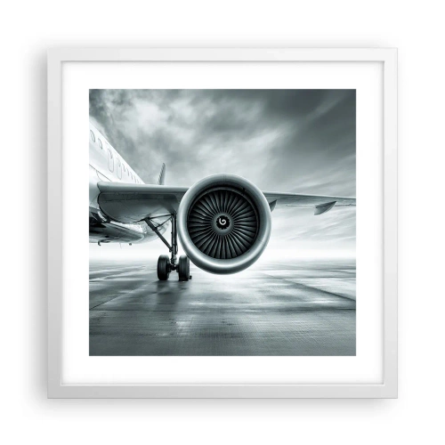 Poster in einem weißen Rahmen - Die Macht ist da! - 40x40 cm