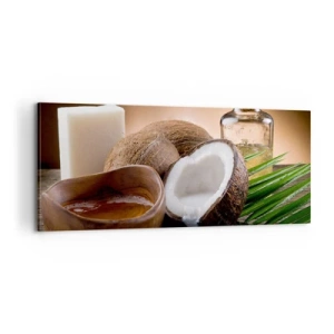Bild auf Leinwand - Leinwandbild - Gesundheit von tropischen Inseln - 100x40 cm