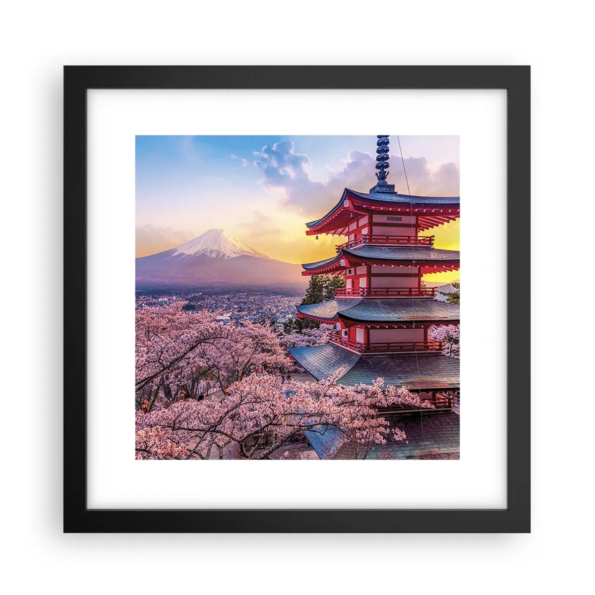 Poster in einem schwarzem Rahmen - Die Essenz des japanischen Geistes - 30x30 cm