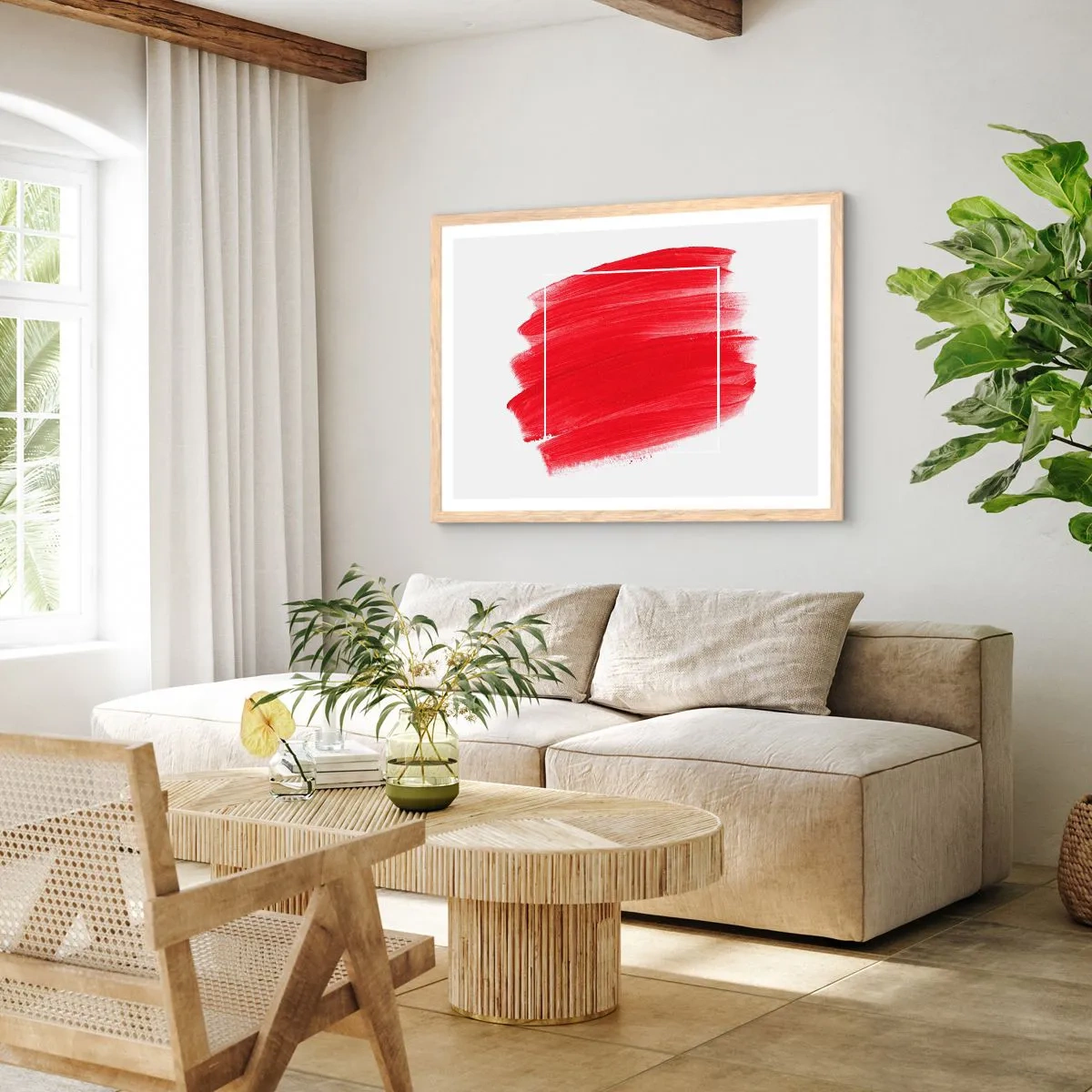 Poster in einem Rahmen aus heller Eiche - Aus dem Rahmen - 100x70 cm