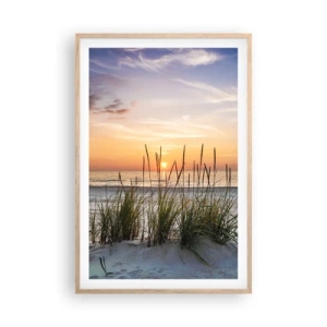 Poster in einem Rahmen aus heller Eiche - Schau, denk, fühl - 61x91 cm