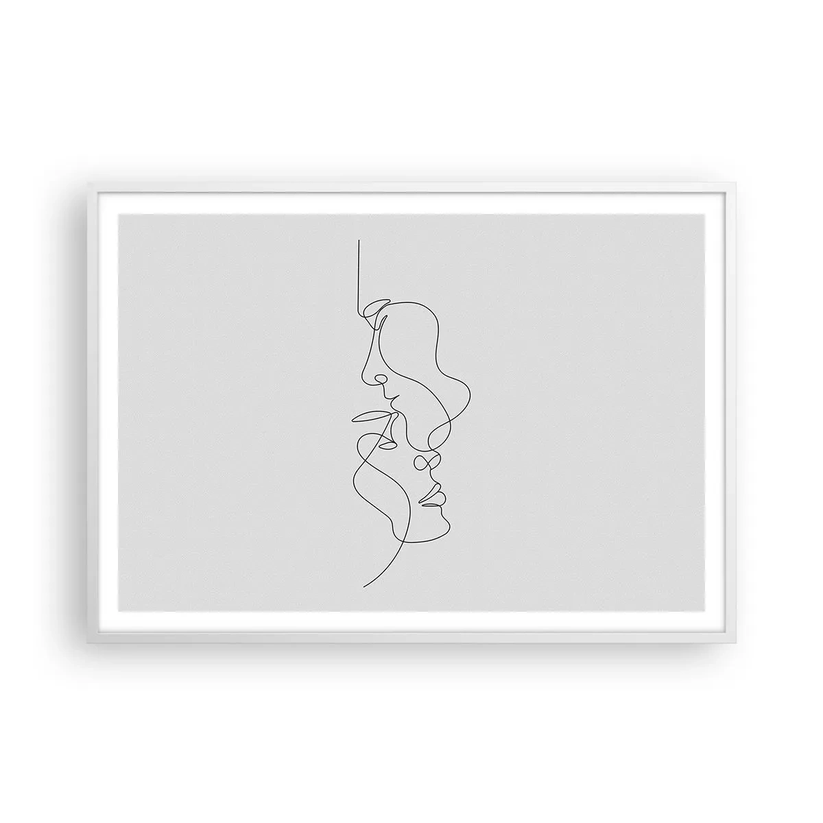 Poster in einem weißen Rahmen - Die Hitze bitterer Begierden - 100x70 cm