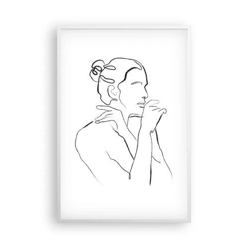 Poster in einem weißen Rahmen - Akt: ein sinnliches Geheimnis - 61x91 cm