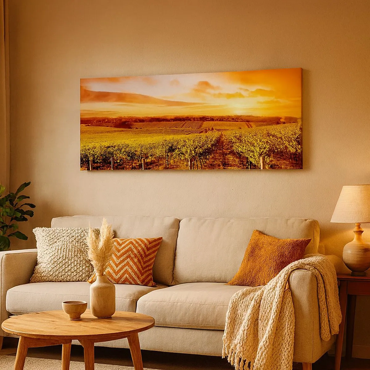 Bild auf Leinwand - Leinwandbild - Leicht fruchtig mit einem Hauch Sonnenschein - 100x40 cm