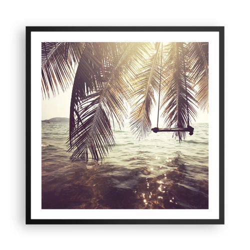 Poster in einem schwarzem Rahmen - Sie können nach Belieben in den Wolken schwingen - 60x60 cm