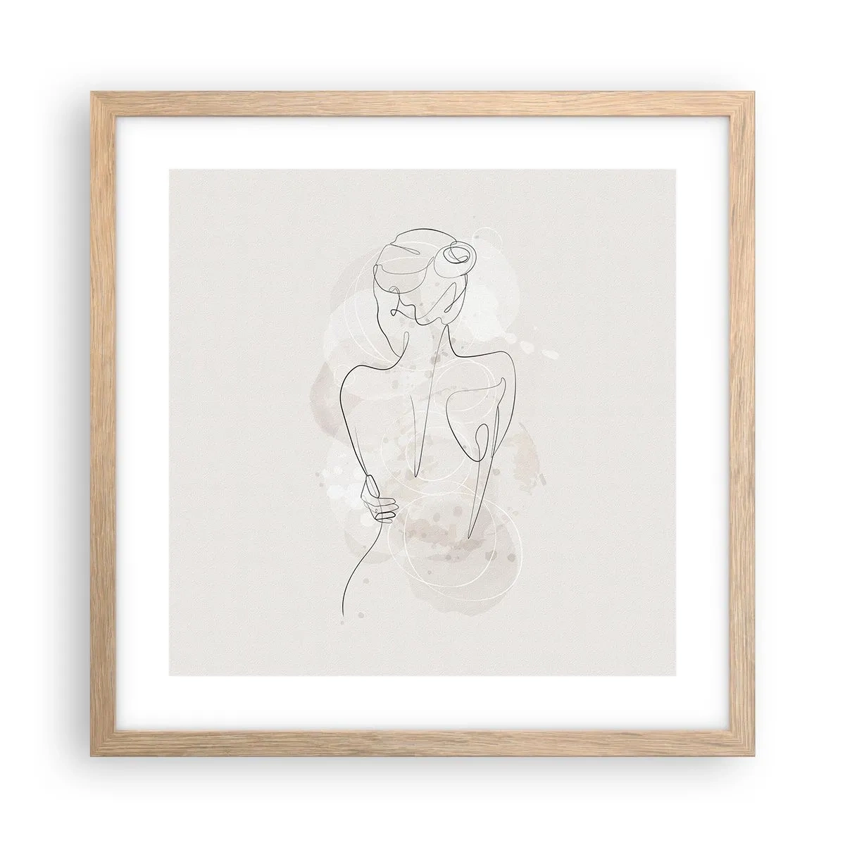 Poster in einem Rahmen aus heller Eiche - Wie ein sensibles Instrument - 40x40 cm
