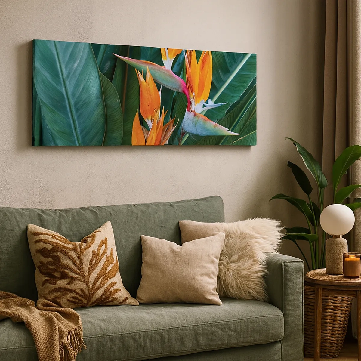 Bild auf Leinwand - Leinwandbild - Ist es eine Blume oder ist es ein Vogel? - 30x30 cm