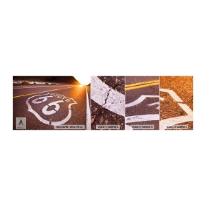 Fototapeten Muster Selbstklebend Deluxe Sticker - Die berühmte Straße 66 - USA, Automobil, Route 66 - 100x30 cm