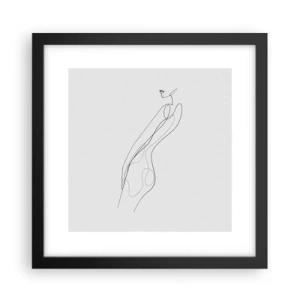 Poster in einem schwarzem Rahmen - Bloß ein Versprechen - 30x30 cm