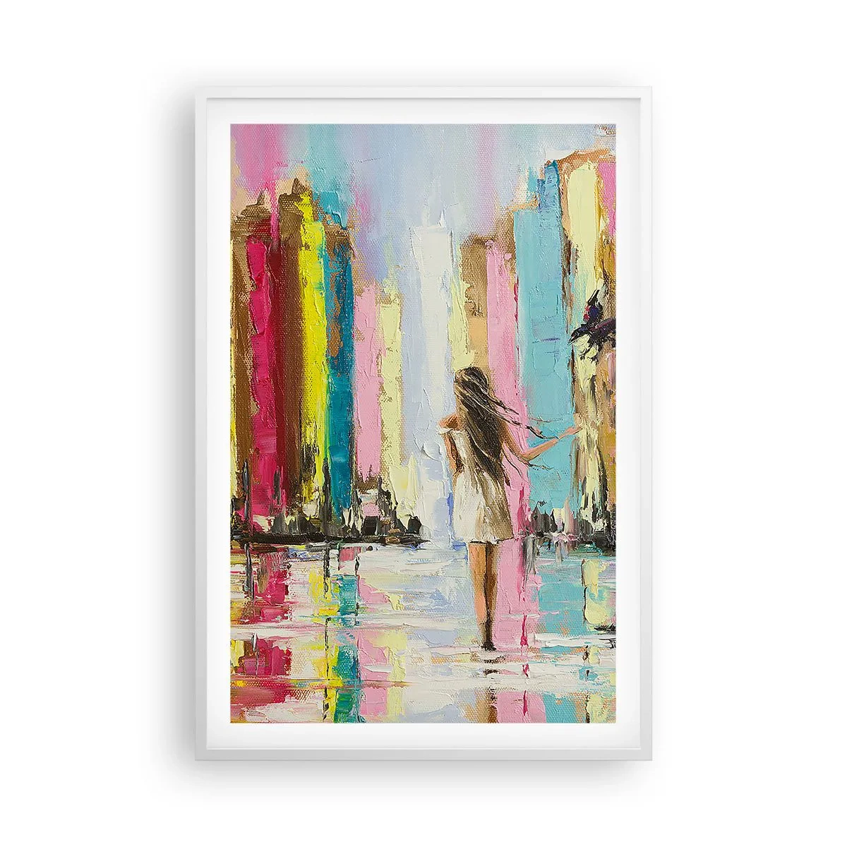 Poster in einem weißen Rahmen - Folge mir - 61x91 cm