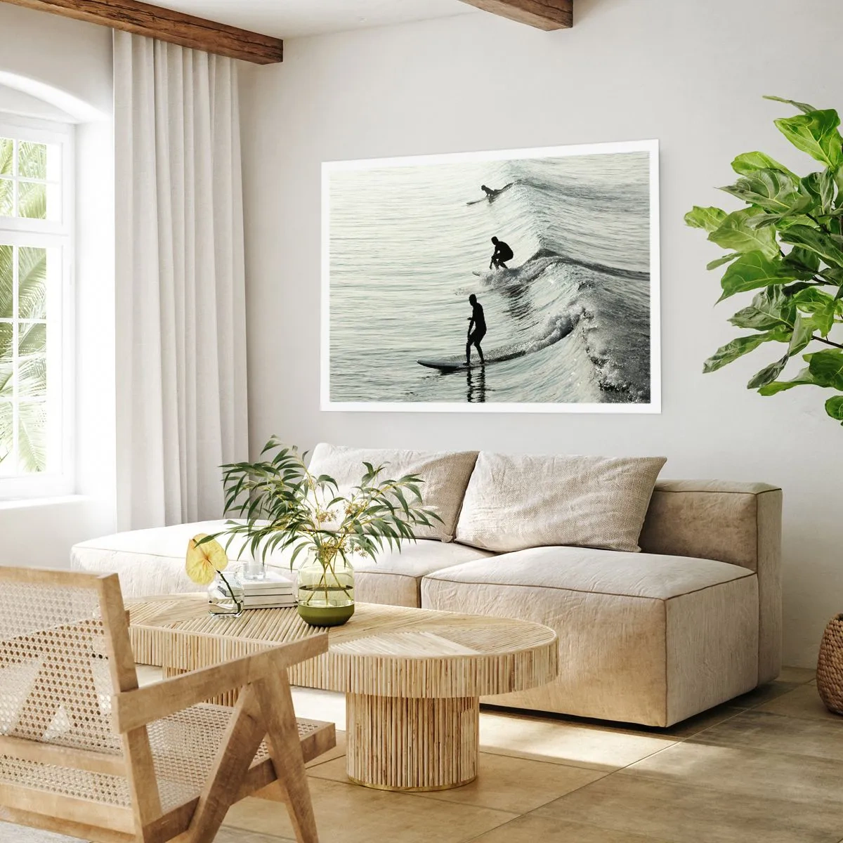 Poster - Gegen die Welle - 91x61 cm