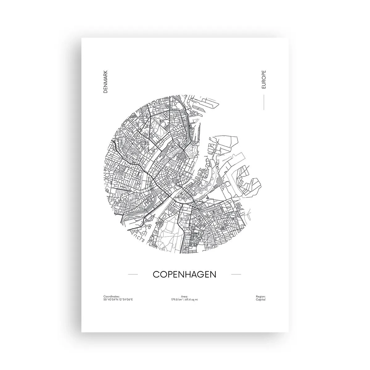 Poster - Anatomie von Kopenhagen - 70x100 cm