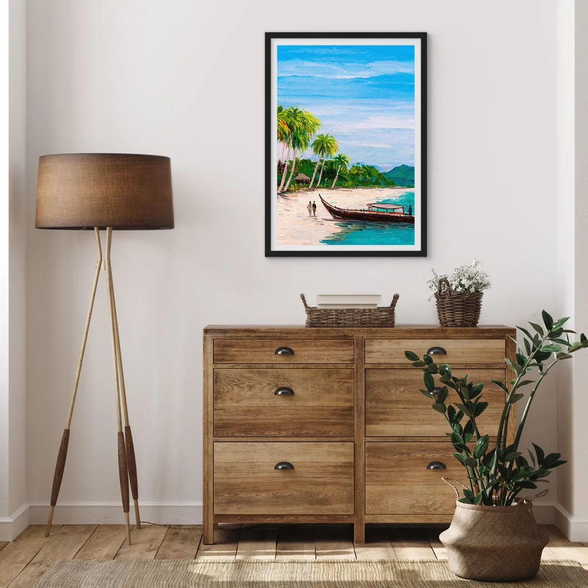 Poster in einem schwarzem Rahmen - Exotischer Traum - 40x50 cm