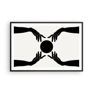 Poster in einem schwarzem Rahmen - Geheimes Zeichen - 91x61 cm