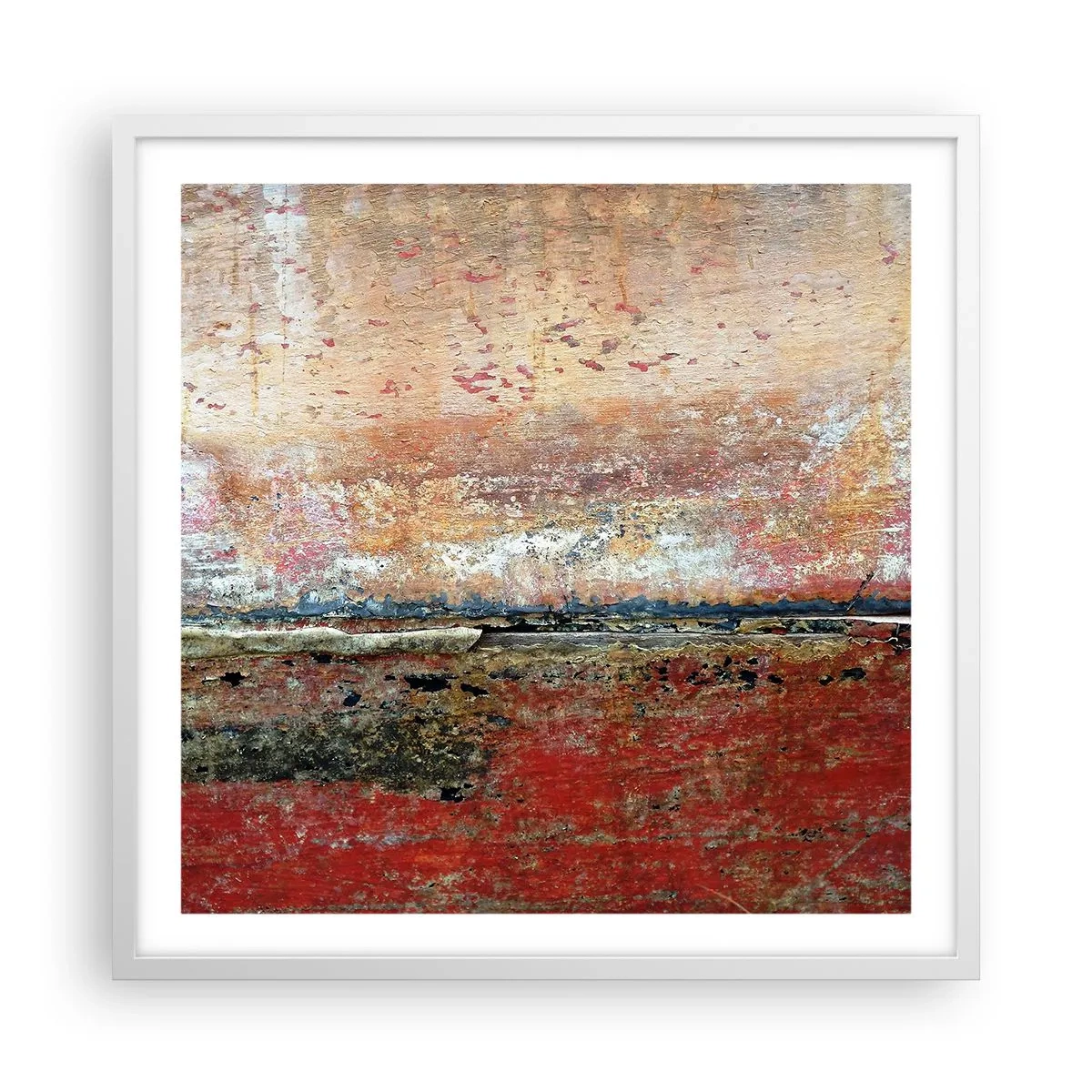 Poster in einem weißen Rahmen - Vielleicht liegt es am Meer - 60x60 cm