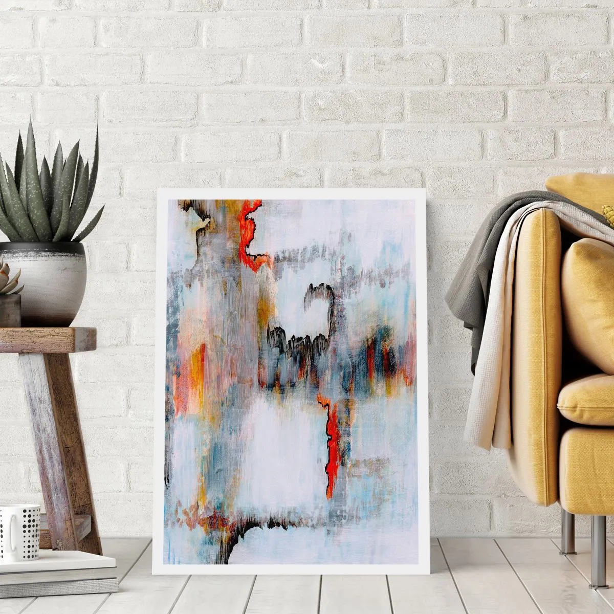 Poster - Ein Stock auf dem Wasser - 40x50 cm