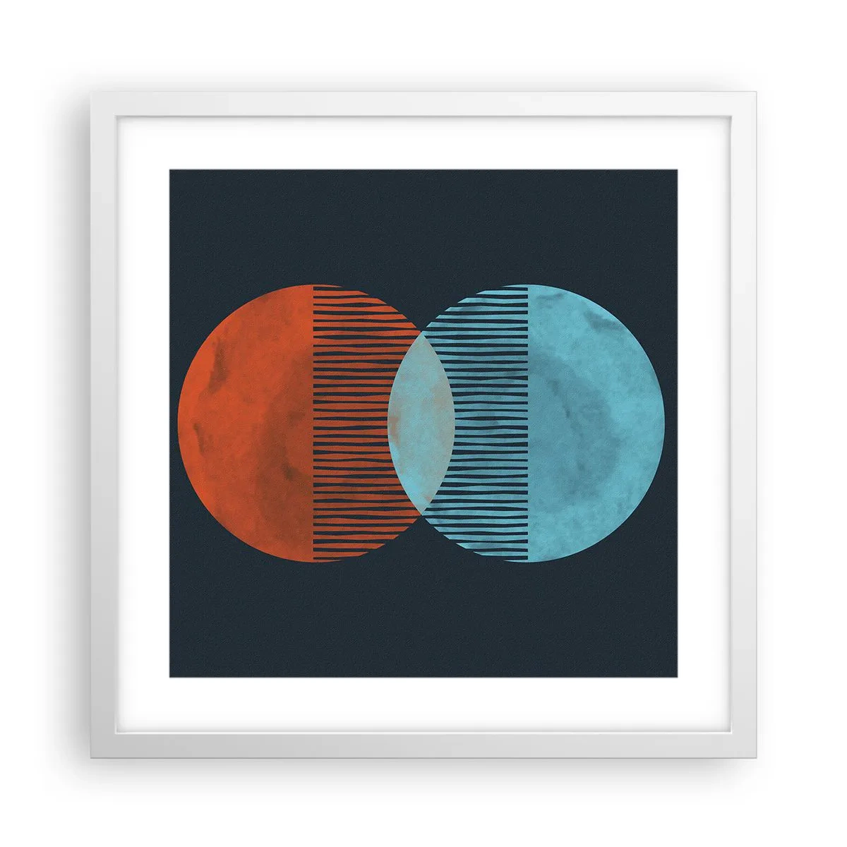 Poster in einem weißen Rahmen - Astronomische Fantasie - 40x40 cm