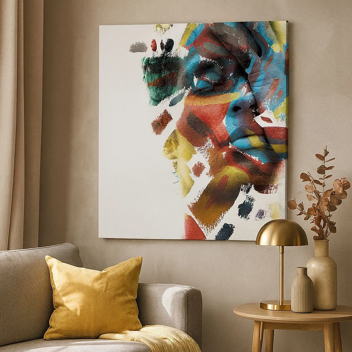 Bild auf Leinwand - Leinwandbild - Eine bunte Persönlichkeit - 30x30 cm