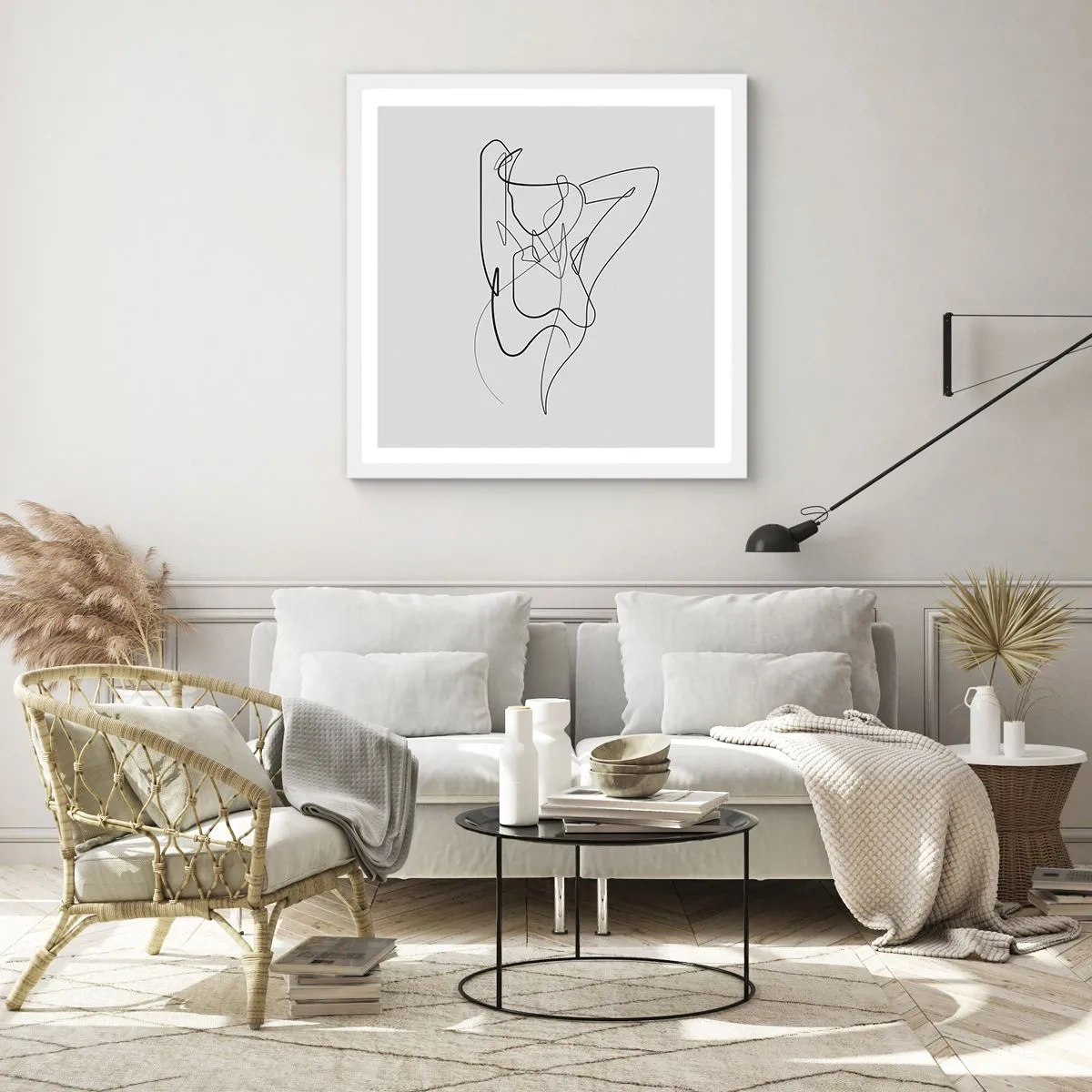 Poster in einem weißen Rahmen - So, wie du wirklich bist ... - 60x60 cm