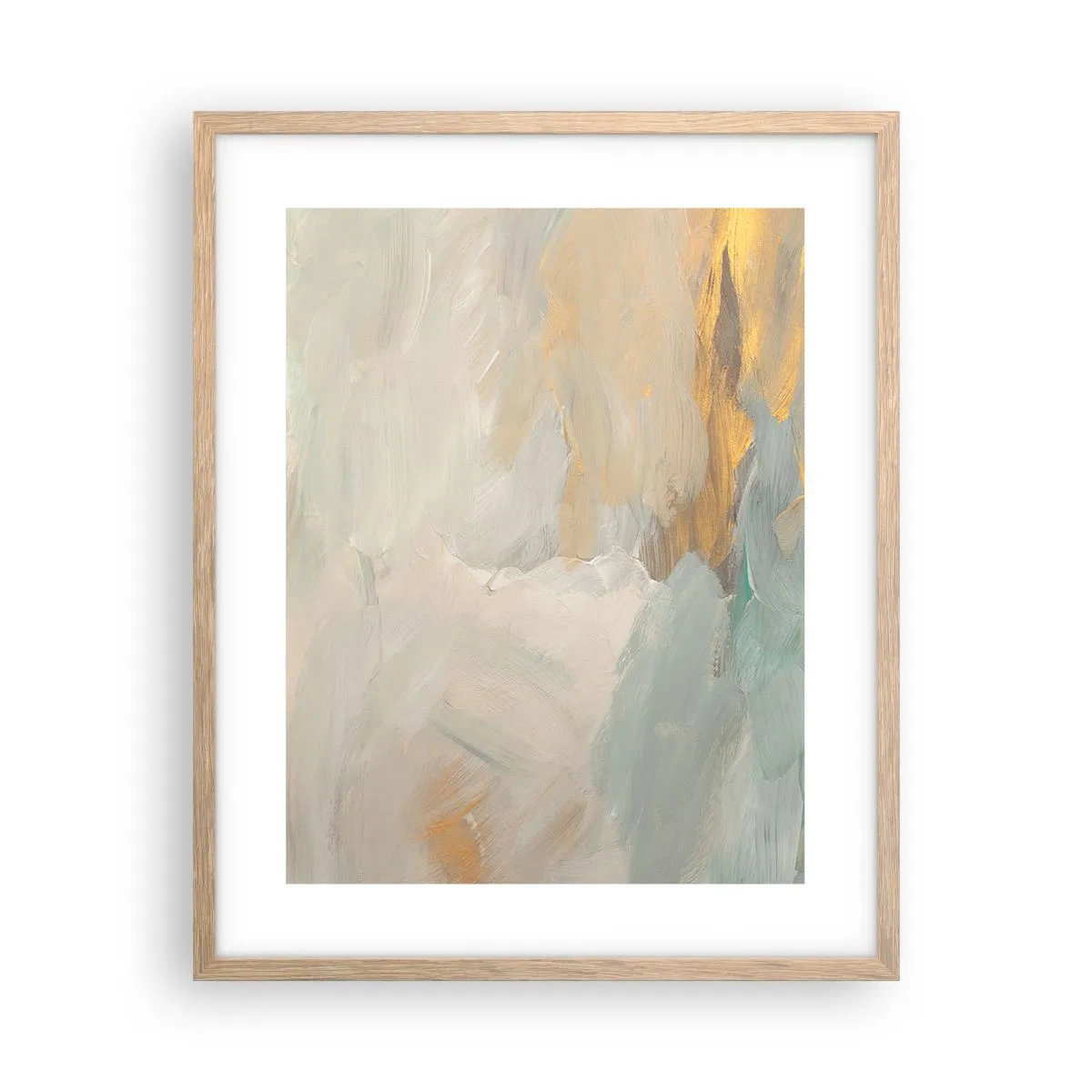 Poster in einem Rahmen aus heller Eiche - Abstraktion – das Land der Sanftheit - 40x50 cm