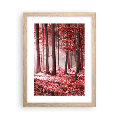 Poster in einem Rahmen aus heller Eiche - Rot ist genauso schön - 30x40 cm