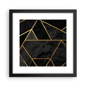 Poster in einem schwarzem Rahmen - Dunkelheit und Glanz - 30x30 cm