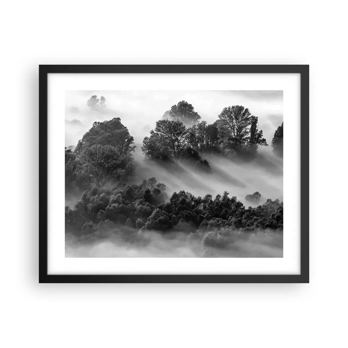 Poster in einem schwarzem Rahmen - Aufstehend aus dem Schlaf - 50x40 cm