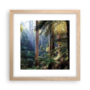 Poster in einem Rahmen aus heller Eiche - Ein Waldmärchen - 30x30 cm