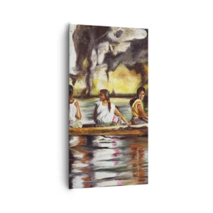 Bild auf Leinwand - Leinwandbild - In einem polynesischen Paradies - 65x120 cm