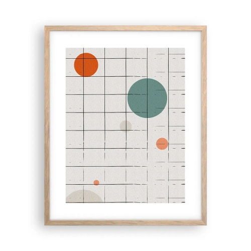 Poster in einem Rahmen aus heller Eiche - Gefangen. Wir oder sie? - 40x50 cm