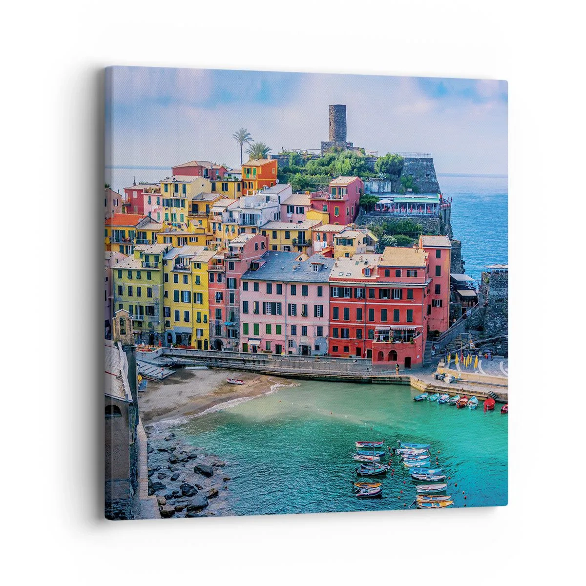 Bild auf Leinwand - Leinwandbild - Mediterrane Zauberstadt - 40x40 cm