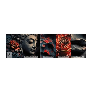 Fototapeten Muster Selbstklebend Deluxe Sticker - Im Einklang mit der Welt - Buddha, Indien, Meditation - 100x30 cm