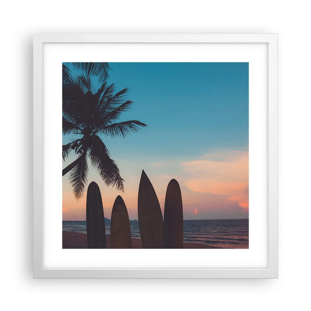 Poster in einem weißen Rahmen - Morgen wird es auch lustig - 40x40 cm