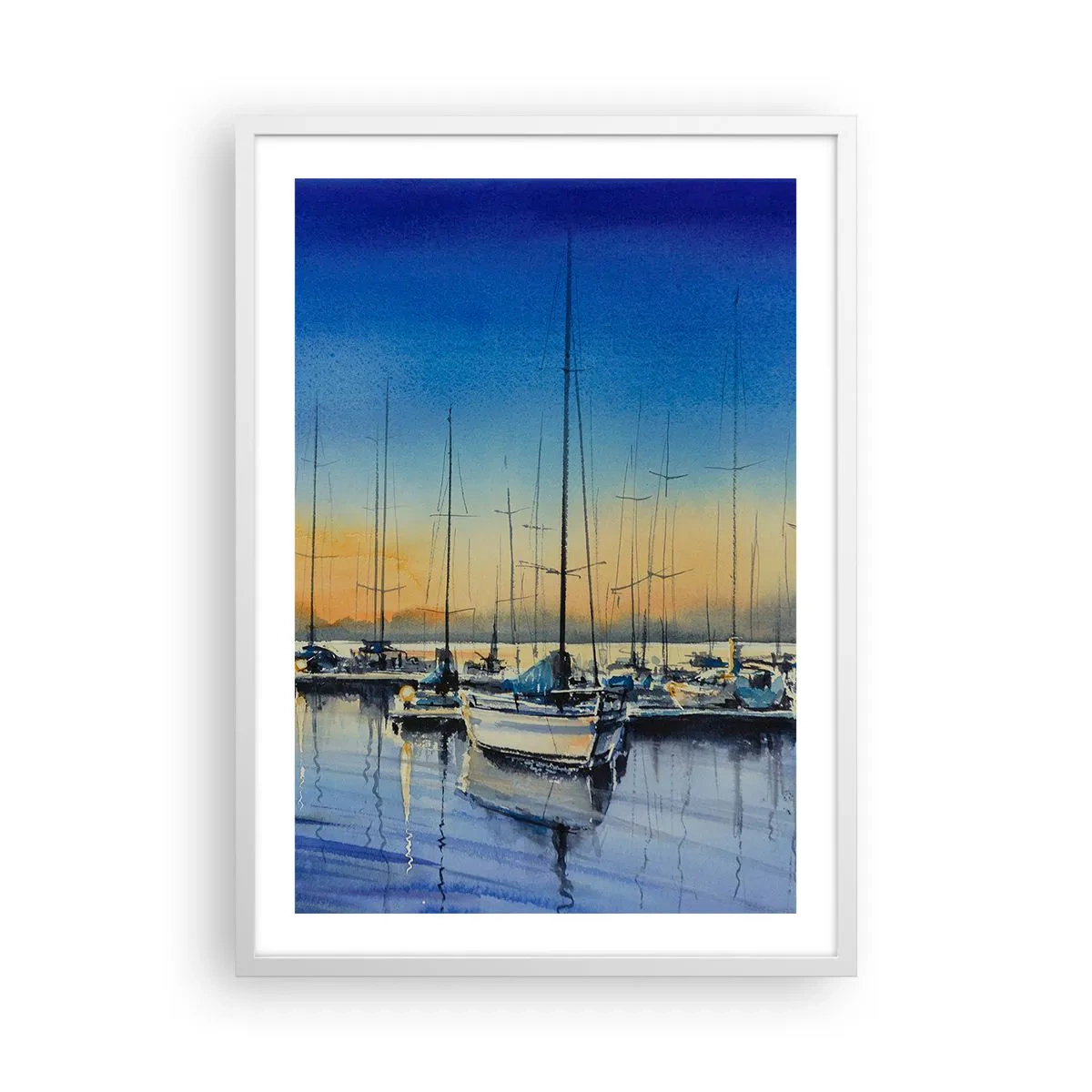 Poster in einem weißen Rahmen - Ende eines guten Tages - 50x70 cm