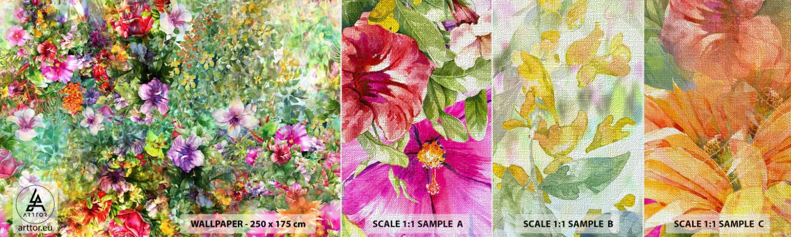 Fototapeten Muster Premium Canvas - In Blumen für das Verderben - Blumen, Garten, Natur - 100x30 cm
