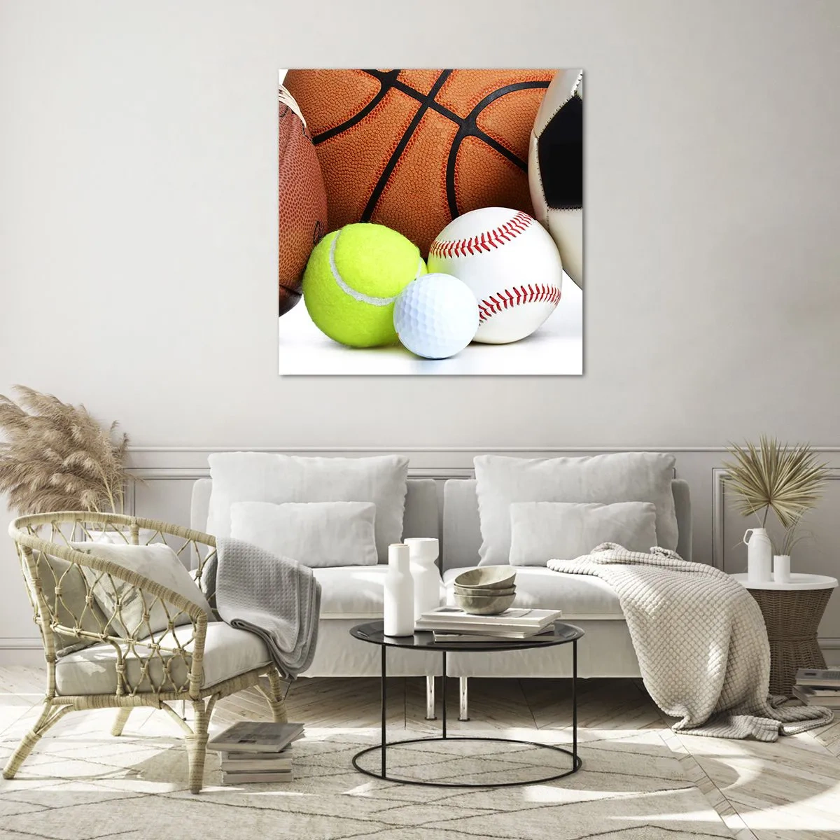 Glasbild - Bild auf glas - Fußball verbindet uns! - 70x70 cm