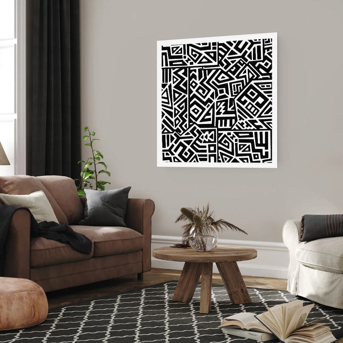 Poster - Präkolumbianische Komposition - 40x40 cm