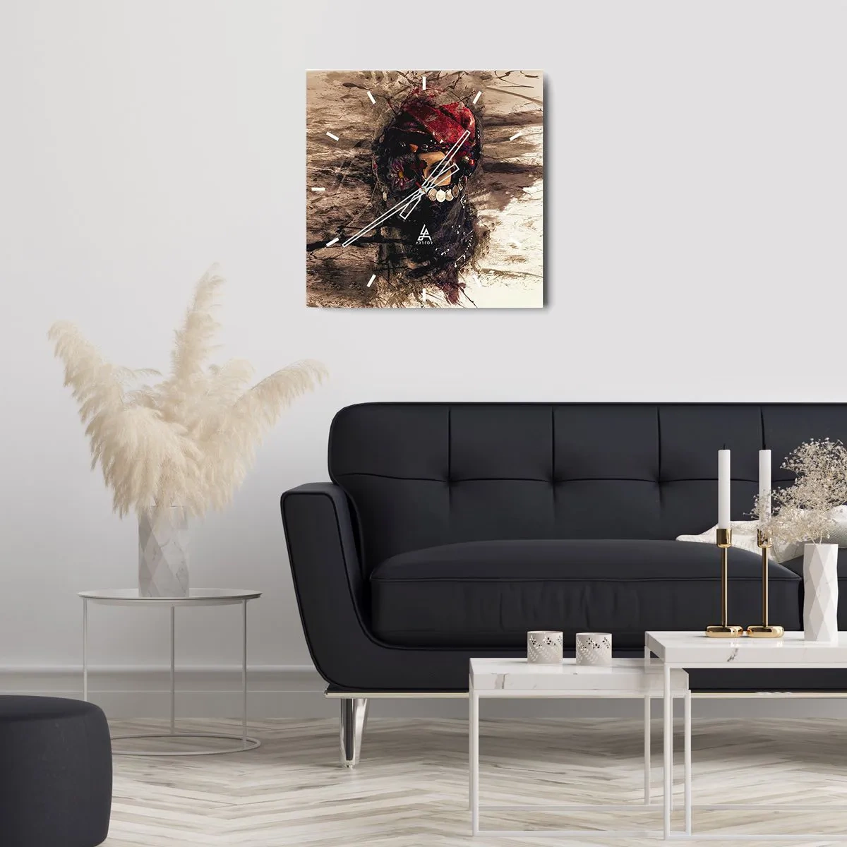 Wanduhr - Glasuhr - Gelinde gesagt besorgniserregend - 40x40 cm