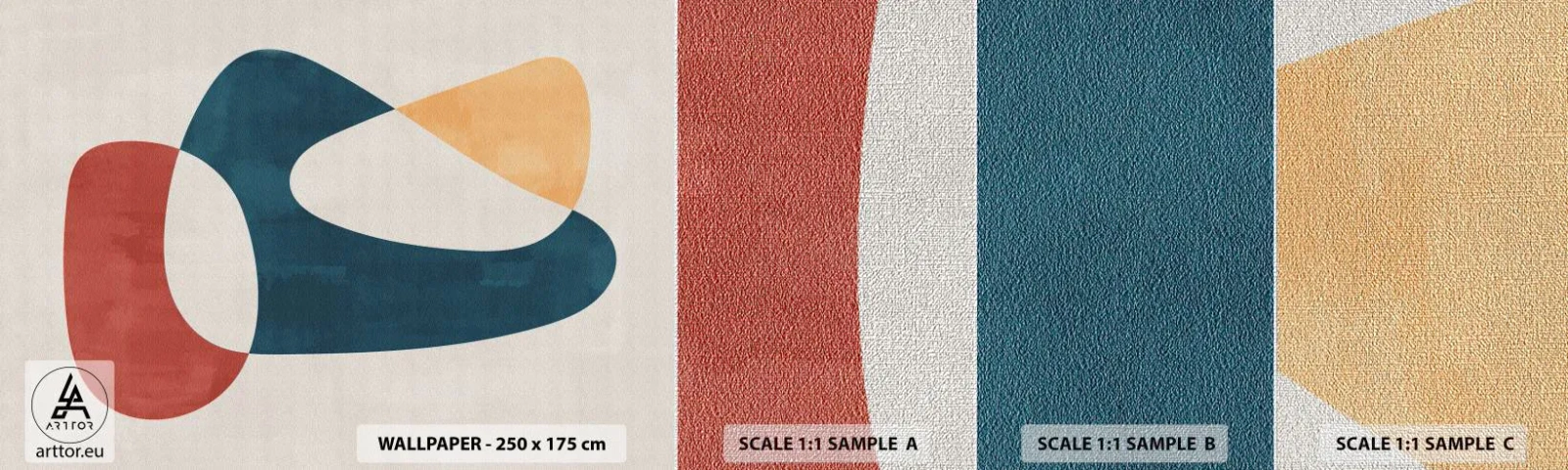 Fototapeten Muster Premium Canvas - Einflüsse und Metamorphosen - Stück, Formen, Minimalistisch - 100x30 cm