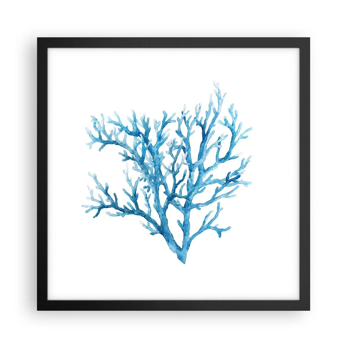 Poster in einem schwarzem Rahmen - Nautisches Filigran - 40x40 cm