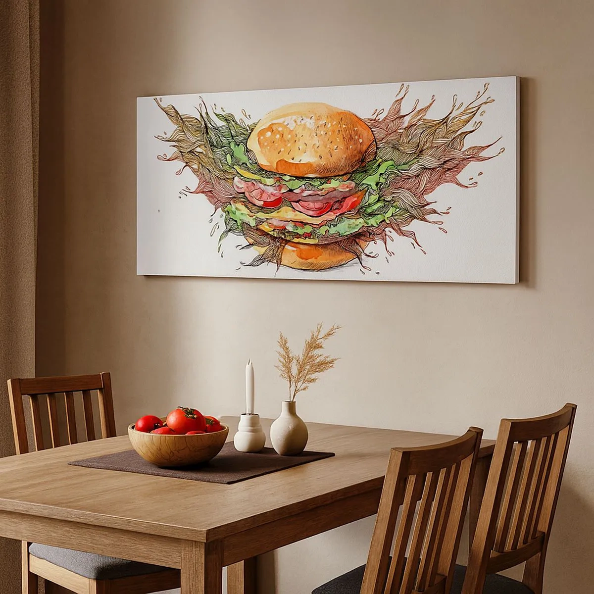 Bild auf Leinwand - Leinwandbild - Heiße Versuchung - 100x40 cm