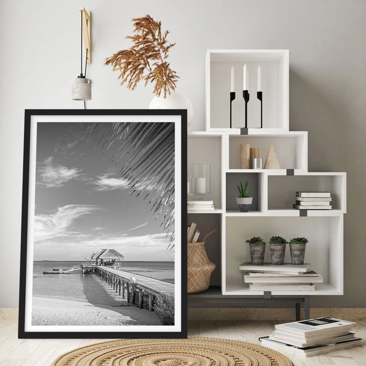 Poster in einem schwarzem Rahmen - Erinnerung oder Traum? - 61x91 cm