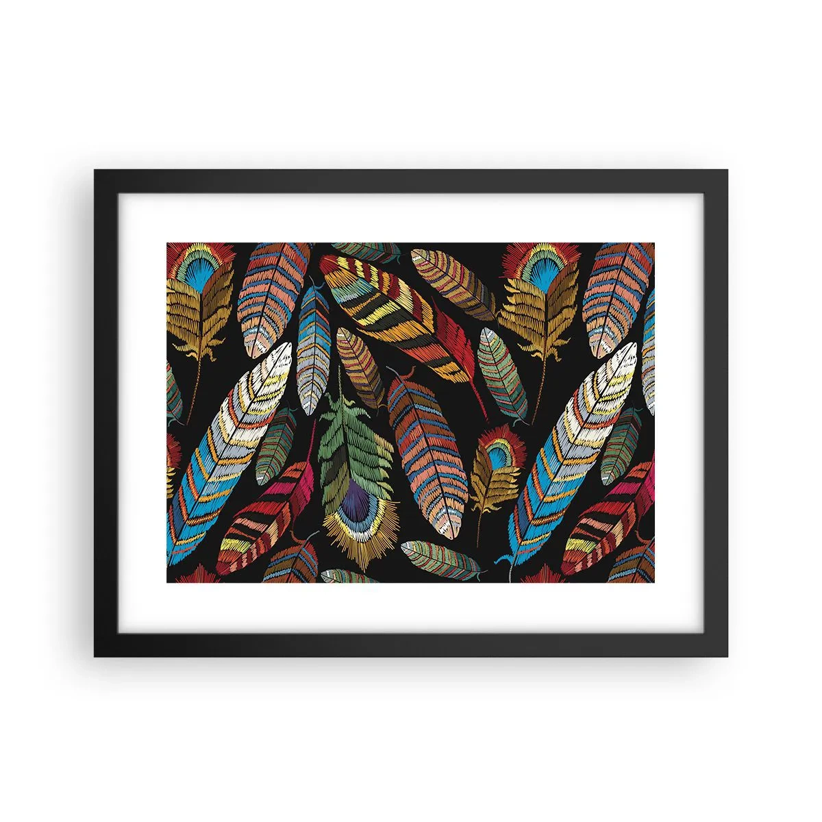 Poster in einem schwarzem Rahmen - Der Vogelkarneval - 40x30 cm